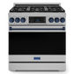 Gordon Ramsay by THOR Kitchen 36" 6.0 cu. ft. Professional Propane Gas Range with Tilt Panel Touch Control, Self-Clean and Air Fry in Stainless Steel with Navy Blue Accents, RSG36LP-BLU