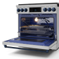 Gordon Ramsay by THOR Kitchen 36" 6.0 cu. ft. Professional Natural Gas Range with Tilt Panel Touch Control, Self-Clean and Air Fry in Stainless Steel with Navy Blue Accents, RSG36-BLU
