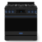 Gordon Ramsay by THOR Kitchen 36" 6.0 cu. ft. Professional Natural Gas Range with Tilt Panel Touch Control, Self-Clean and Air Fry in Matte Black with Navy Blue Accents, RSG36B-BLU