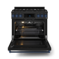Gordon Ramsay by THOR Kitchen 36" 6.0 cu. ft. Professional Propane Gas Range with Tilt Panel Touch Control, Self-Clean and Air Fry in Matte Black with Navy Blue Accents, RSG36BLP-BLU