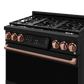Gordon Ramsay by THOR Kitchen 36" 6.0 cu. ft. Professional Natural Gas Range with Tilt Panel Touch Control, Self-Clean and Air Fry in Matte Black with Rose Gold Accents, RSG36B-RSG