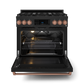 Gordon Ramsay by THOR Kitchen 36" 6.0 cu. ft. Professional Natural Gas Range with Tilt Panel Touch Control, Self-Clean and Air Fry in Matte Black with Rose Gold Accents, RSG36B-RSG