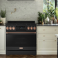 Gordon Ramsay by THOR Kitchen 36" 6.0 cu. ft. Professional Natural Gas Range with Tilt Panel Touch Control, Self-Clean and Air Fry in Matte Black with Rose Gold Accents, RSG36B-RSG