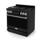 Gordon Ramsay by THOR Kitchen 36" 6.0 cu. ft. Professional Propane Gas Range with Tilt Panel Touch Control, Self-Clean and Air Fry in Matte Black with Stainless Steel Accents, RSG36BLP-SS