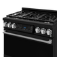 Gordon Ramsay by THOR Kitchen 36" 6.0 cu. ft. Professional Propane Gas Range with Tilt Panel Touch Control, Self-Clean and Air Fry in Matte Black with Stainless Steel Accents, RSG36BLP-SS