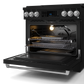 Gordon Ramsay by THOR Kitchen 36" 6.0 cu. ft. Professional Propane Gas Range with Tilt Panel Touch Control, Self-Clean and Air Fry in Matte Black with Stainless Steel Accents, RSG36BLP-SS