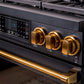 Gordon Ramsay by THOR Kitchen 36" 6.0 cu. ft. Professional Natural Gas Range with Tilt Panel Touch Control, Self-Clean and Air Fry in Matte Black with Bronze Accents, RSG36B-BRZ