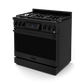 Gordon Ramsay by THOR Kitchen 36" 6.0 cu. ft. Professional Propane Gas Range with Tilt Panel Touch Control, Self-Clean and Air Fry in Matte Black, RSG36BLP