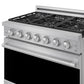 Gordon Ramsay by THOR Kitchen 36" 6 cu. ft. Professional Propane Gas Range with 6 Sealed Burners in Stainless Steel, RSG36PLP