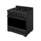 Gordon Ramsay by THOR Kitchen 36" 6 cu. ft. Professional Natural Gas Range with 6 Sealed Burners in Black, RSG36PB