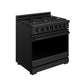 Gordon Ramsay by THOR Kitchen 36" 6 cu. ft. Professional Natural Gas Range with 6 Sealed Burners in Black, RSG36PB