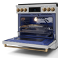 Gordon Ramsay by THOR Kitchen 36" 6.0 cu. ft. Professional Propane Gas Range with Tilt Panel Touch Control, Self-Clean and Air Fry in Stainless Steel with Bronze Accents, RSG36LP-BRZ
