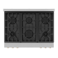 Gordon Ramsay by THOR Kitchen 36" 6.0 cu. ft. Professional Propane Gas Range with Tilt Panel Touch Control, Self-Clean and Air Fry in Stainless Steel with Bronze Accents, RSG36LP-BRZ