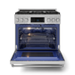 Gordon Ramsay by THOR Kitchen 36" 6.0 cu. ft. Professional Propane Gas Range with Tilt Panel Touch Control, Self-Clean and Air Fry in Stainless Steel, RSG36LP