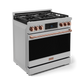 Gordon Ramsay by THOR Kitchen 36" 6.0 cu. ft. Professional Natural Gas Range with Tilt Panel Touch Control, Self-Clean and Air Fry in Stainless Steel with Rose Gold Accents, RSG36-RSG