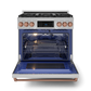 Gordon Ramsay by THOR Kitchen 36" 6.0 cu. ft. Professional Natural Gas Range with Tilt Panel Touch Control, Self-Clean and Air Fry in Stainless Steel with Rose Gold Accents, RSG36-RSG
