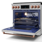 Gordon Ramsay by THOR Kitchen 36" 6.0 cu. ft. Professional Natural Gas Range with Tilt Panel Touch Control, Self-Clean and Air Fry in Stainless Steel with Rose Gold Accents, RSG36-RSG