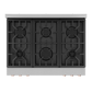 Gordon Ramsay by THOR Kitchen 36" 6.0 cu. ft. Professional Natural Gas Range with Tilt Panel Touch Control, Self-Clean and Air Fry in Stainless Steel with Rose Gold Accents, RSG36-RSG