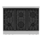 Gordon Ramsay by THOR Kitchen 36" 6.0 cu. ft. Professional Natural Gas Range with Tilt Panel Touch Control, Self-Clean and Air Fry in Stainless Steel, RSG36