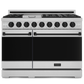 Gordon Ramsay by THOR Kitchen 48" 6.8 cu. ft. Professional Natural Gas Range in Stainless Steel with Black Accents, RSG48E-BLK