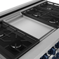 Gordon Ramsay by THOR Kitchen 48" 6.8 cu. ft. Professional Propane Gas Range in Stainless Steel with Navy Blue Accents, RSG48ELP-BLU