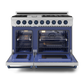 Gordon Ramsay by THOR Kitchen 48" 6.8 cu. ft. Professional Natural Gas Range in Stainless Steel/Blue, RSG48E-BLU