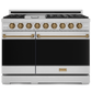 Gordon Ramsay by THOR Kitchen 48" 6.8 cu. ft. Professional Natural Gas Range in Stainless Steel with Bronze Accents, RSG48E-BRZ