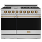 Gordon Ramsay by THOR Kitchen 48" 6.8 cu. ft. Professional Propane Gas Range in Stainless Steel with Bronze Accents, RSG48ELP-BRZ