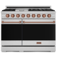 Gordon Ramsay by THOR Kitchen 48" 6.8 cu. ft. Professional Propane Gas Range in Stainless Steel with Rose Gold Accents, RSG48ELP-RSG