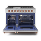 Gordon Ramsay by THOR Kitchen 48" 6.8 cu. ft. Professional Propane Gas Range in Stainless Steel with Rose Gold Accents, RSG48ELP-RSG