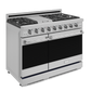 Gordon Ramsay by THOR Kitchen 48" 6.8 cu. ft. Professional Propane Gas Range in Stainless Steel, RSG48ELP