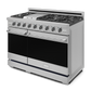 Gordon Ramsay by THOR Kitchen 48" 6.8 cu. ft. Professional Natural Gas Range in Stainless Steel, RSG48E