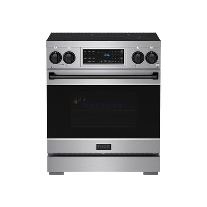 Gordon Ramsay by THOR Kitchen 30" Induction Range in Stainless Steel with Black Accents, RSI30-BLK