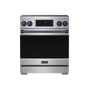 Gordon Ramsay by THOR Kitchen 30" Induction Range in Stainless Steel with Blue Accents, RSI30-BLU