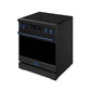 Gordon Ramsay by THOR Kitchen 30" Induction Range in Black Matte with Blue Accents, RSI30B-BLU