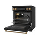 Gordon Ramsay by THOR Kitchen 30" Induction Range in Black Matte with Bronze Accents, RSI30B-BRZ