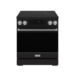 Gordon Ramsay by THOR Kitchen 30" Induction Range in Black Matte with Stainless Steel Accents, RSI30B-SS