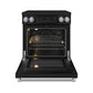 Gordon Ramsay by THOR Kitchen 30" Induction Range in Black Matte with Stainless Steel Accents, RSI30B-SS