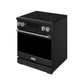 Gordon Ramsay by THOR Kitchen 30" Induction Range in Black Matte with Stainless Steel Accents, RSI30B-SS