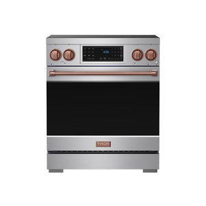 Gordon Ramsay by THOR Kitchen 30" Induction Range in Stainless Steel with Rose Gold Accents, RSI30-RSG