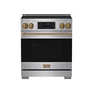 Gordon Ramsay by THOR Kitchen 30" Induction Range in Stainless Steel with Bronze Accents, RSI30-BRZ