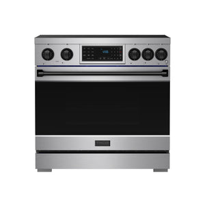 Gordon Ramsay by THOR Kitchen 36" Induction Range in Stainless Steel with Black Accents, RSI36-BLK