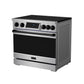 Gordon Ramsay by THOR Kitchen 36" Induction Range in Stainless Steel with Black Accents, RSI36-BLK