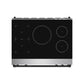 Gordon Ramsay by THOR Kitchen 36" Induction Range in Stainless Steel with Black Accents, RSI36-BLK