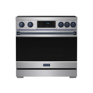 Gordon Ramsay by THOR Kitchen 36" Induction Range in Stainless Steel with Blue Accents, RSI36-BLU