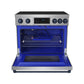 Gordon Ramsay by THOR Kitchen 36" Induction Range in Stainless Steel with Blue Accents, RSI36-BLU