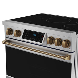 Gordon Ramsay by THOR Kitchen 36" Induction Range in Stainless Steel with Bronze Accents, RSI36-BRZ