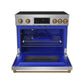 Gordon Ramsay by THOR Kitchen 36" Induction Range in Stainless Steel with Bronze Accents, RSI36-BRZ