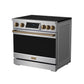 Gordon Ramsay by THOR Kitchen 36" Induction Range in Stainless Steel with Bronze Accents, RSI36-BRZ