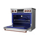 Gordon Ramsay by THOR Kitchen 36" Induction Range in Stainless Steel with Rose Gold hardware, RSI36-RSG